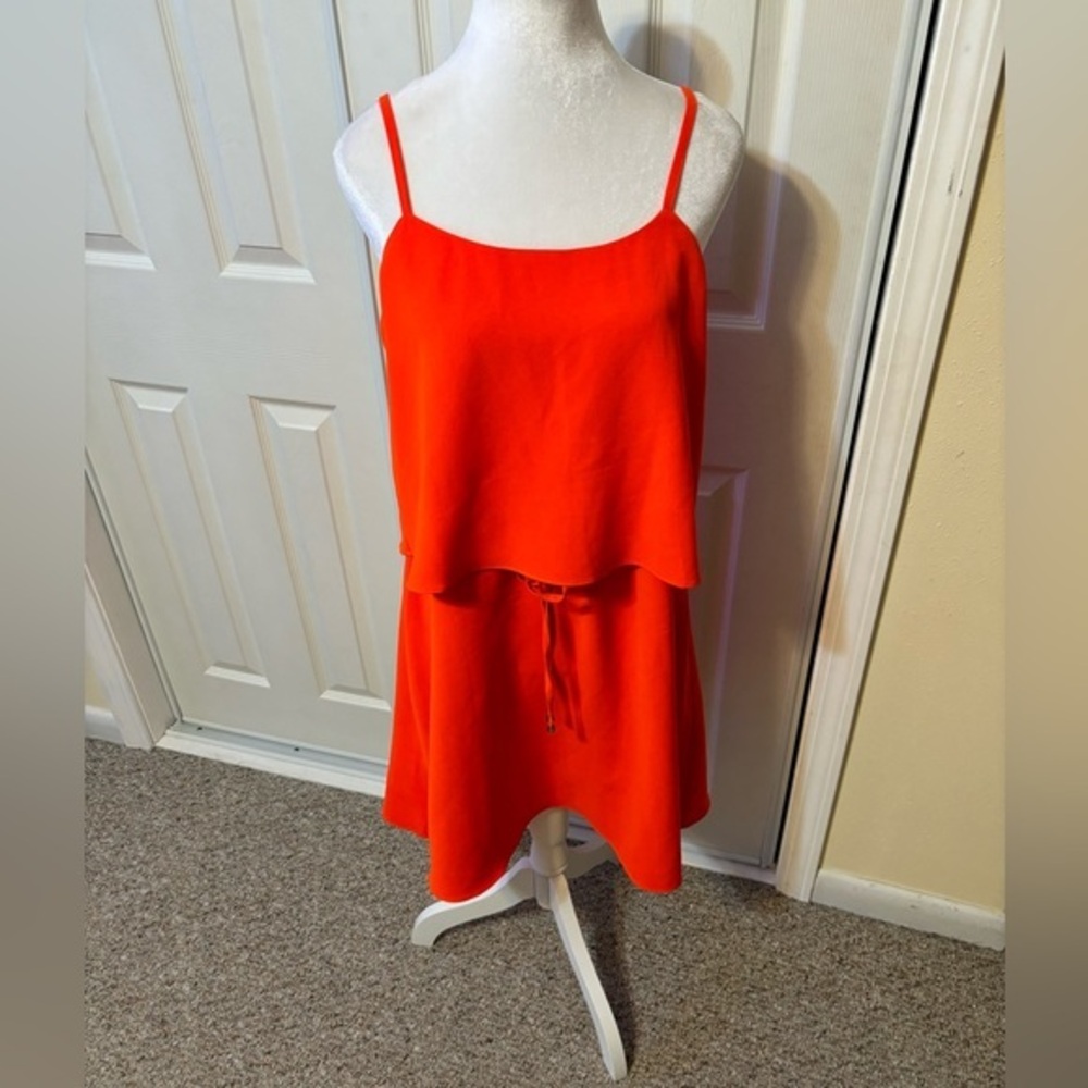 Sexy Strappy Tomato Red Dress by C. Luce Size Large